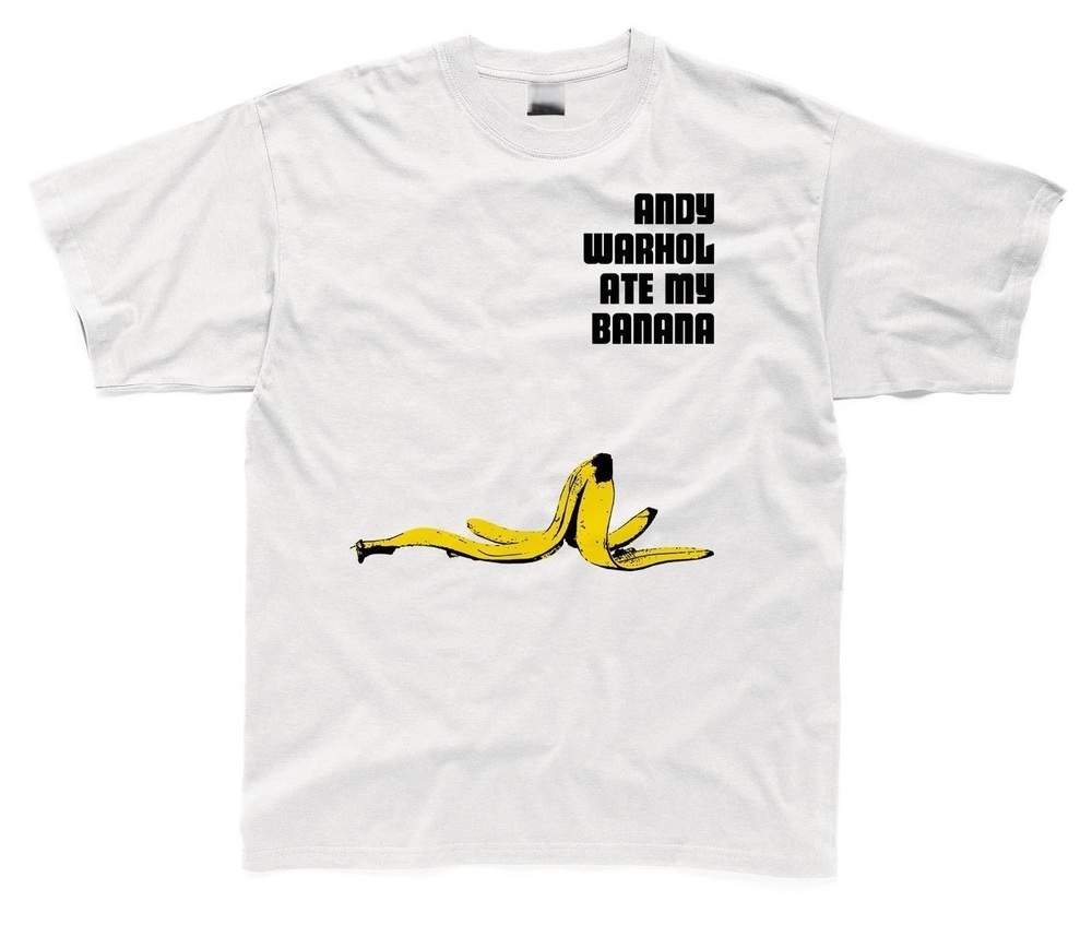 Andy Warhol Ate My Banana White T-Shirt Velvet Underground Nico